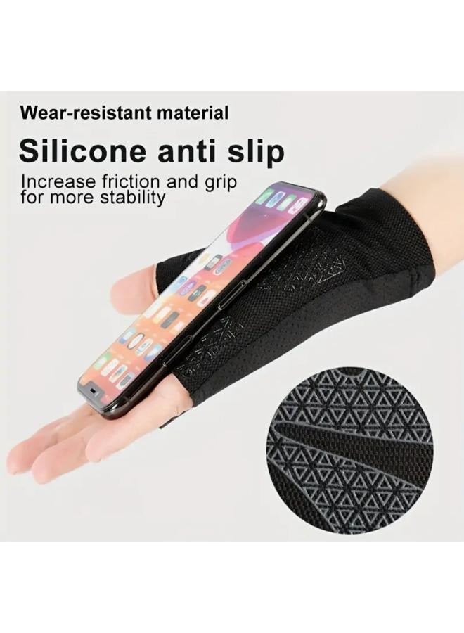 Generic 1Pair Cycling Gloves Road Bike Light Weight Padded Half Finger Gloves Breathable Anti-Slip Shock-Absorbing Sports Fitness Gloves  - Image 4