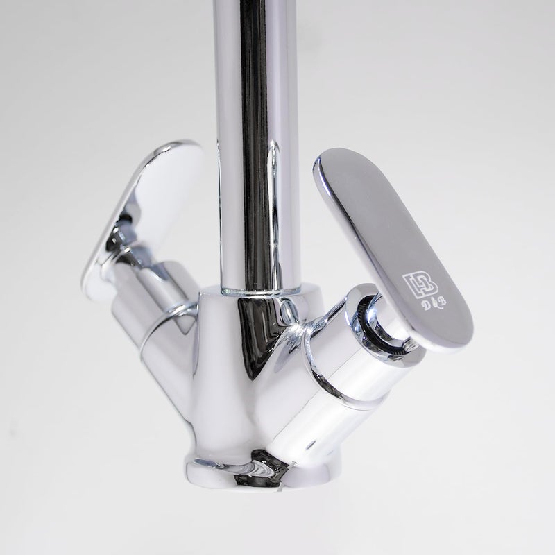 PLATINEX DB BATHWARE INDIA PRIVATE LIMITED DB Bathware Olivia Center Hole Basin Mixer Ideal Tap for Kitchen Bathroom with Brass Legs Connector Faucet Set Brass Handle Manufactured Warranty Perfect for Hot Cold Water - Image 2