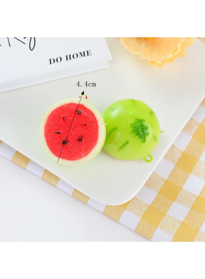 Simulation Fruit Pendant Simulation Mini Half Fruit For Apple Watermelon Pitaya Kiwi Model Exclusive-Color:Half A Watermelon-Specifications:Keychain  - Image 1