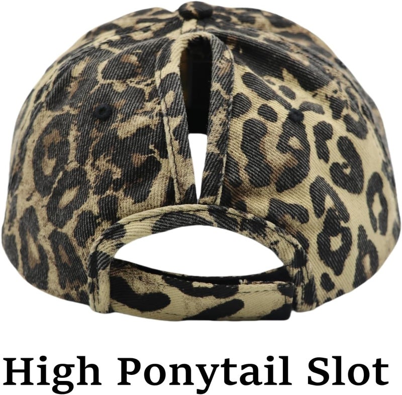 ProMindFun Womens Pony Hat High Ponytail Baseball Cap Girls Messy Bun Caps Camouflage Trucker Bad Hair Day Adjustable Dad Hat - Image 4