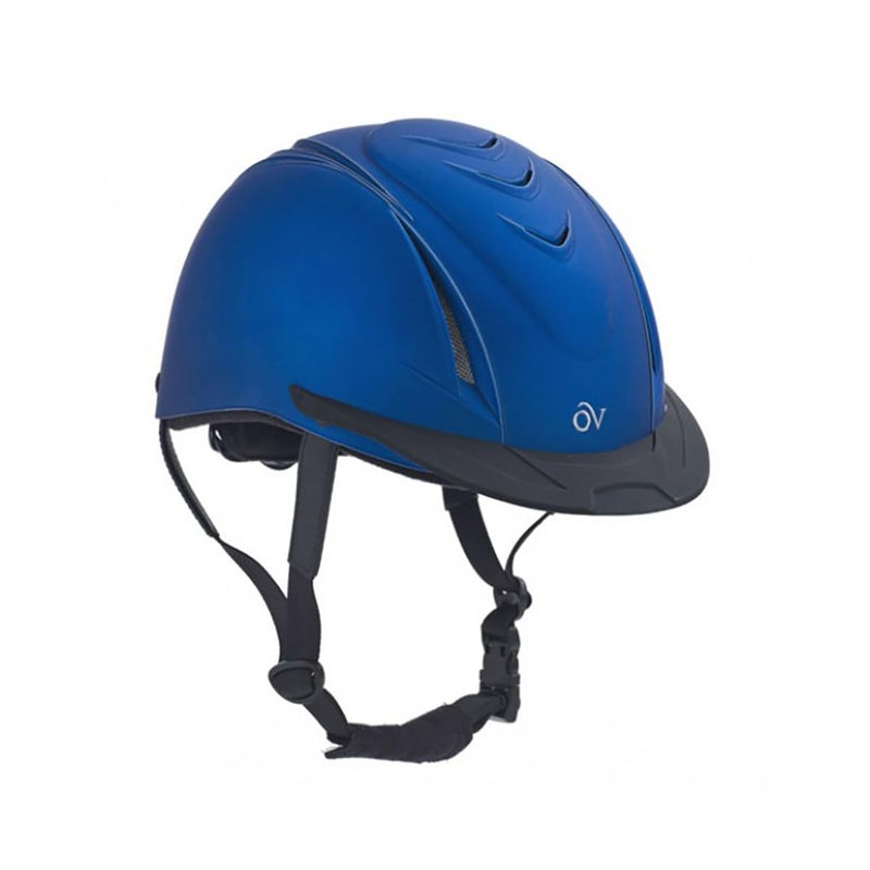 Ovation Adults Equestrian Horse Riding Lightweight Comfortable Adjustable LowProfile Metallic Schooler Helmet Blue LXL - Image 2
