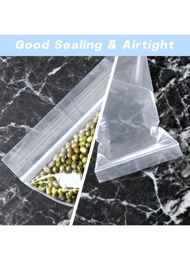 FLOVAZO Premium Reusable Plastic Sealing Bags - 300 Transparent Pieces, Resealable storage bags 10x15cm Kitchen & Home Organization – Reusable Storage Bags for Jewelry, Tools, Stationery, and More (Multipurpose, Transparent) - Image 5