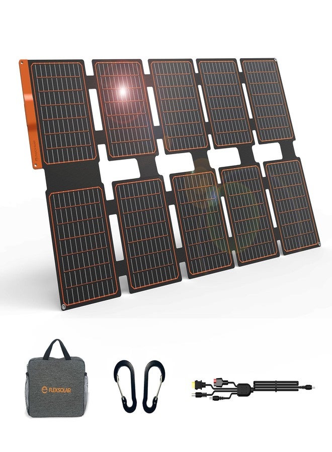 Flexsolar 100W Portable Solar Panels Chargers With Pd3.0 Usb-C,Qc3.0 Usb-A And Dc Outputs Foldable Ip67 Waterproof Power Emergency Camping For Small Station Generator,Phones, Banks - Image 1