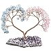Rockcloud rockcloud Love Heart Shape Healing Crystal Money Tree with Amethyst Cluster Base Feng Shui Decoration for - Image 2