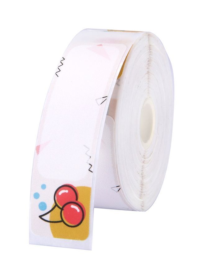 NIBEMINENT Thermal Printing Label Paper Roll White/Pink/Yellow - Image 1