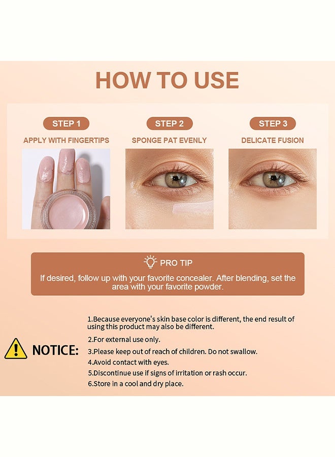 lakerain Eye concealer covers spots, dark circles and crow's feet. Long-lasting, three-dimensional contouring cream #2 Warm Nude - Image 5