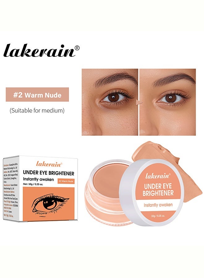 lakerain Eye concealer covers spots, dark circles and crow's feet. Long-lasting, three-dimensional contouring cream #2 Warm Nude - Image 2
