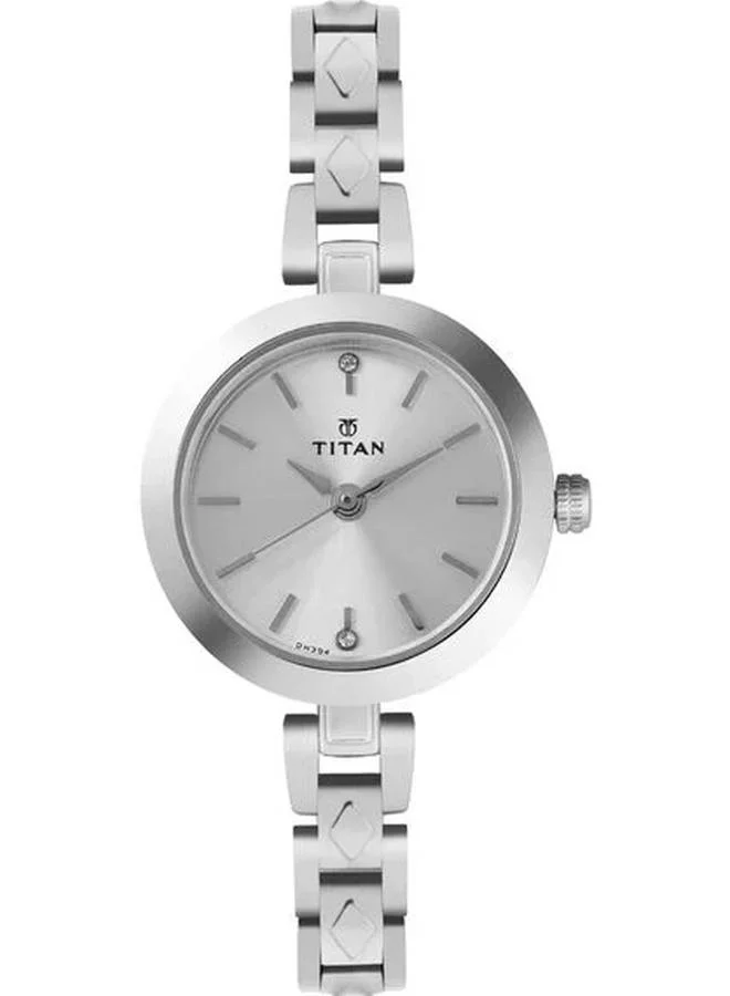 TITAN Women's Analog Display Watch With Silver Stainless Steel Strap - 2598SM01