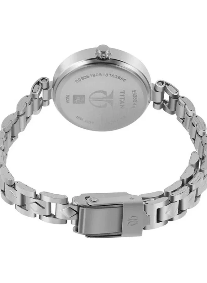 TITAN Women's Analog Display Watch With Silver Stainless Steel Strap - 2598SM01