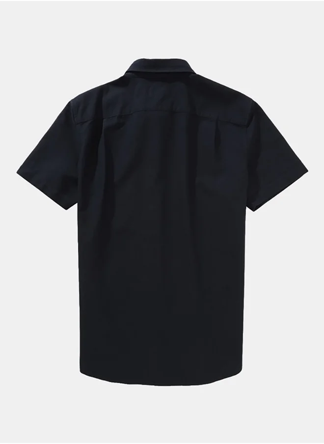 American Eagle AE Short-Sleeve Slim Fit Button-Up Shirt