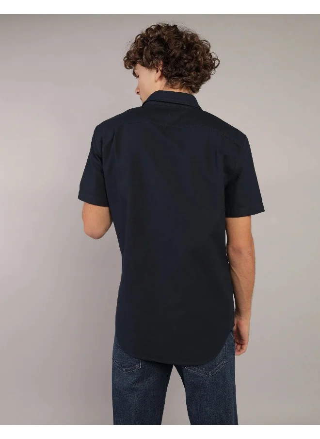 American Eagle AE Short-Sleeve Slim Fit Button-Up Shirt