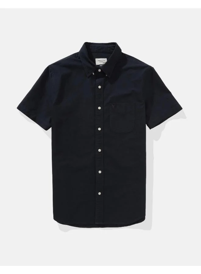 American Eagle AE Short-Sleeve Slim Fit Button-Up Shirt