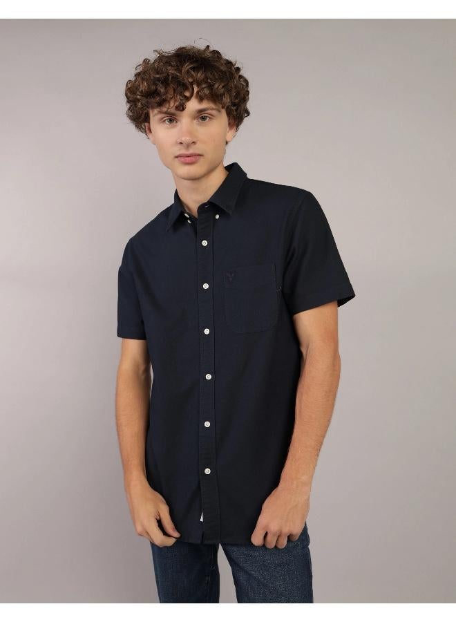 امريكان ايجل قميص بأزرار بقصة ضيقة وأكمام قصيرة - Image 1