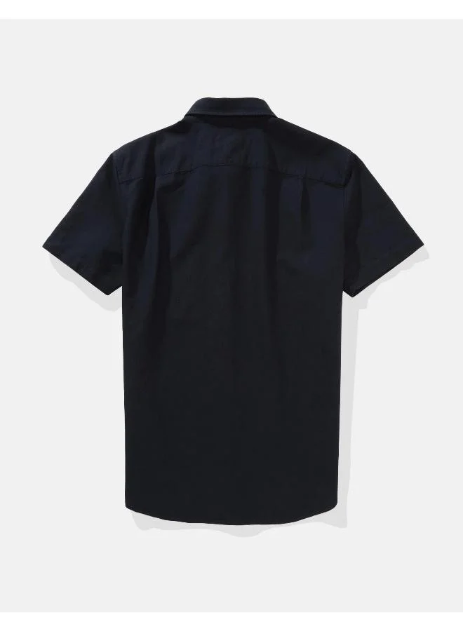 امريكان ايجل AE Short-Sleeve Slim Fit Button-Up Shirt