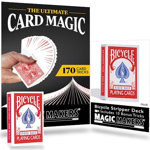Magic Makers Ultimate Card Magic Kit 170 Card Effects with Bicycle Stripper Deck - Image 1