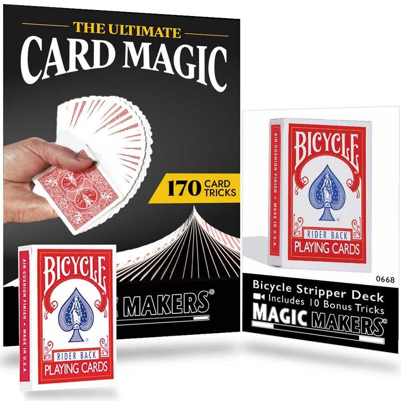 Magic Makers Ultimate Card Magic Kit 170 Card Effects with Bicycle Stripper Deck - Image 2