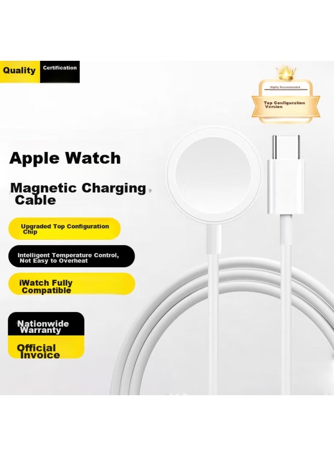 Stiger Magnetic Charging Cable For Apple Watch, Compatible With Magsafe Charger, 1 Meter Cord For Apple Watch S10/9/8/7/6/5/4/3/2/se/ultra - Image 1