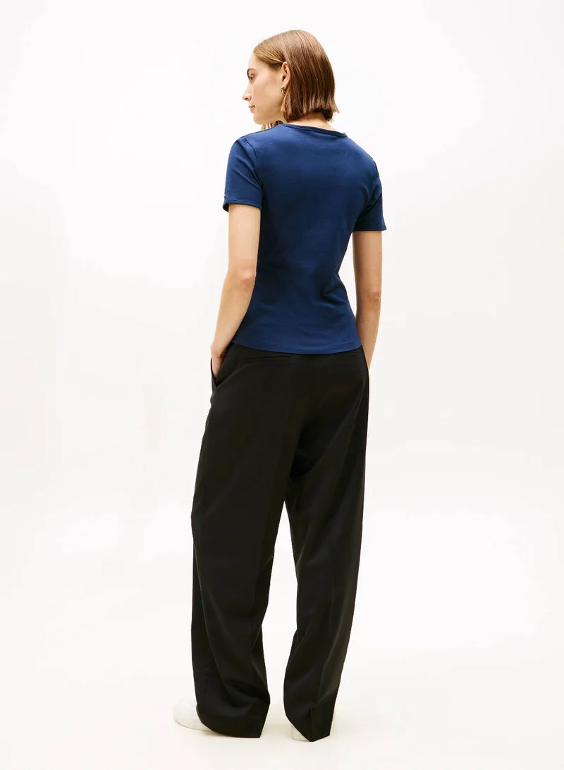 TOMMY HILFIGER Varsity Crest Slim Short Sleeve Tee