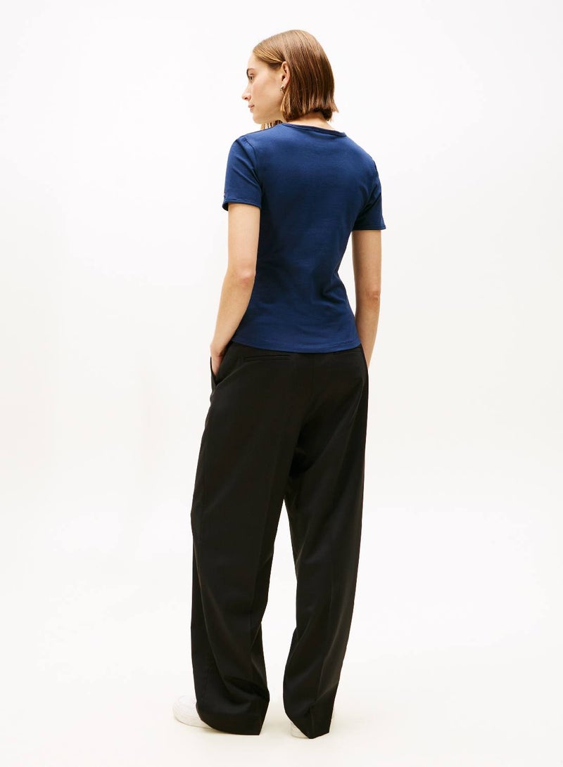 TOMMY HILFIGER Varsity Crest Slim Short Sleeve Tee - Image 2