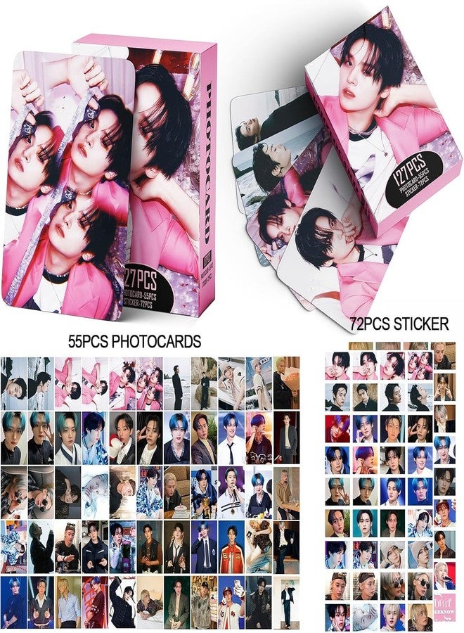 squishy 127Pcs StrayKids Merch, SKZ Photocards Set, Collectible K-Pop Idol Photo Portraits, Ideal Gift for Fans and Collectors (Leeknow) - Image 4