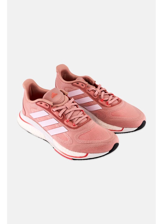 Women Lace Up Outdoor Shoes, Pink