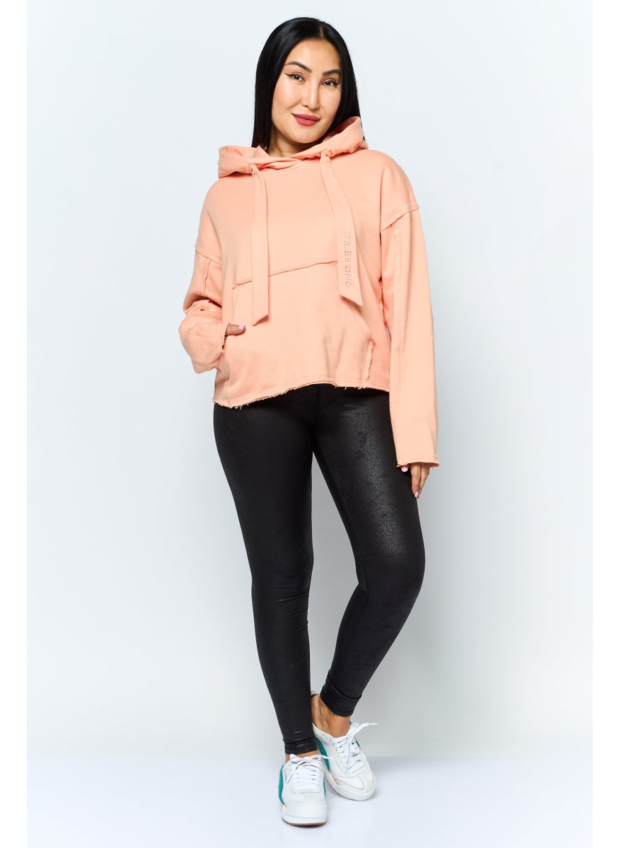 Women Hooded Embroidered Logo Long Sleeve Sweatshirt, Orange - pzsku/ZC3B0EF57238DFC531A84Z/45/_/1737642198/236bc8ca-6a99-4ecd-89b1-e450d68f3646