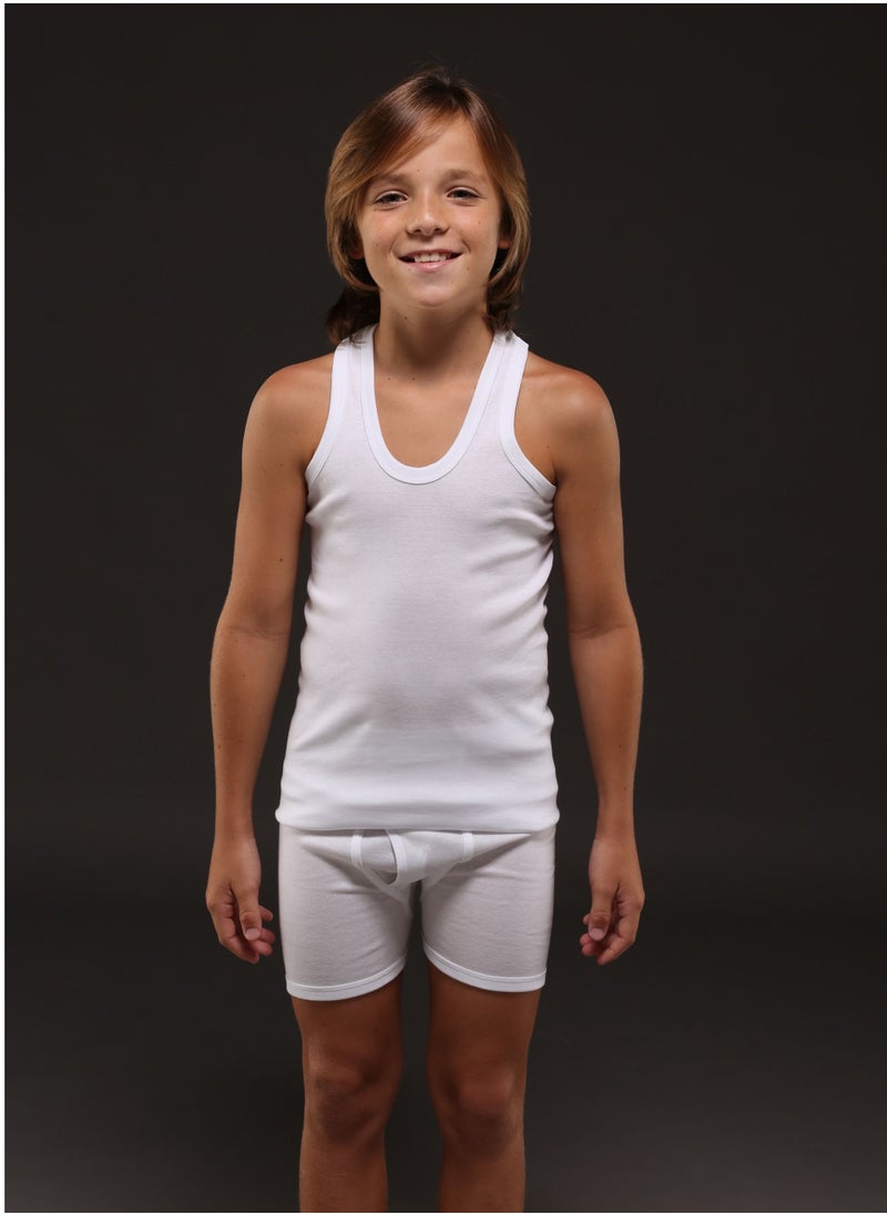 DeloPik EveryOne Boys Cotton white undershirt,Vest and boxer underwear set(PACK OF 12)(11-12 YEARS)  - Image 1