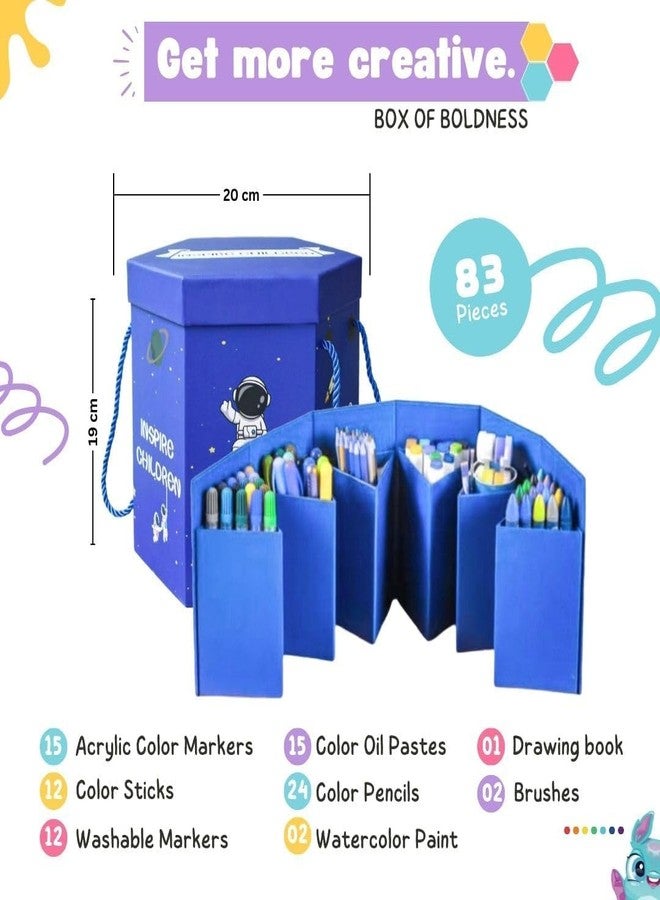 YOPRAM Children Deluxe Drawing and Painting Art Set Crayon Color Set for Kids Case Art & Craft Supplies, Great Return Gift (83) - Image 3