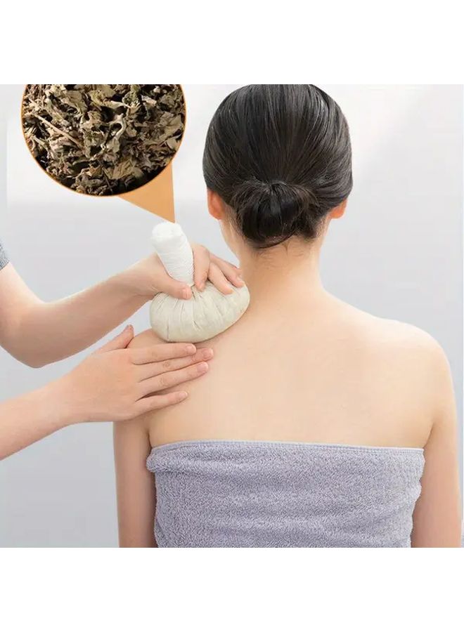 1قطعة كرة كمادة ساخنة من عشبة الشيح ال pure حزمة علاجية بالكي بالأعشاب تدليك نقاط الوخز مطرقة صحية - Image 3