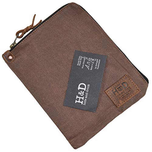 Hide & Drink, Scribbler Case for Notebook Handmade from Waxed Canvas (Honey Bourbon) - Image 5