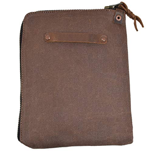 Hide & Drink, Scribbler Case for Notebook Handmade from Waxed Canvas (Honey Bourbon) - Image 3