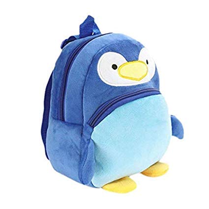 blue tree Soft Toy School Bag Backpack for Kids 3 to 5 Years, Girls, Boys, Best Birthday Gift for Kids/School Bag (Penguin (Blue)) - Image 2