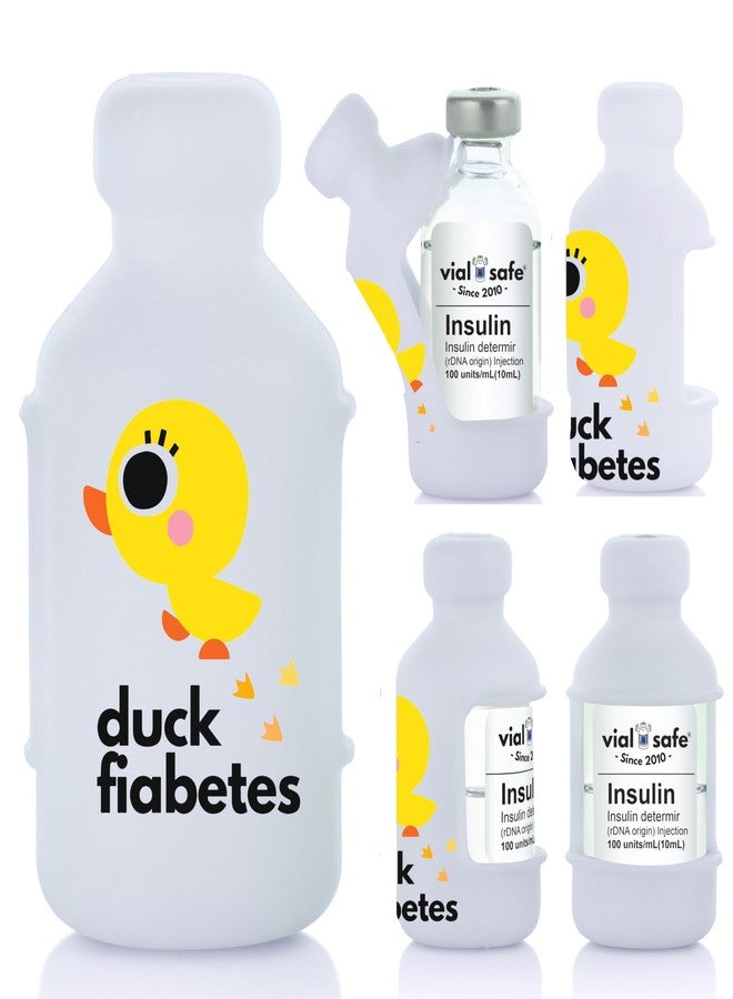 VIAL SAFE™ | Insulin Vial Protector Case | Secure Insulin Bottle Protector & Cover for 10mL Vials | Fits Humalog, Humulin, NovoLog, NovoRapid, Novolin | 2-Pack | Duck Fiabetes - Image 1
