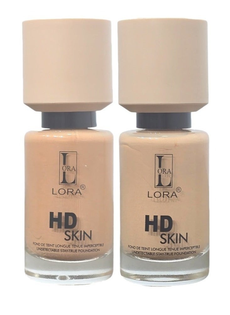 LORA Lora Mercier Foundation Set For Flawless Skin 2 Shades (03 - 05) 