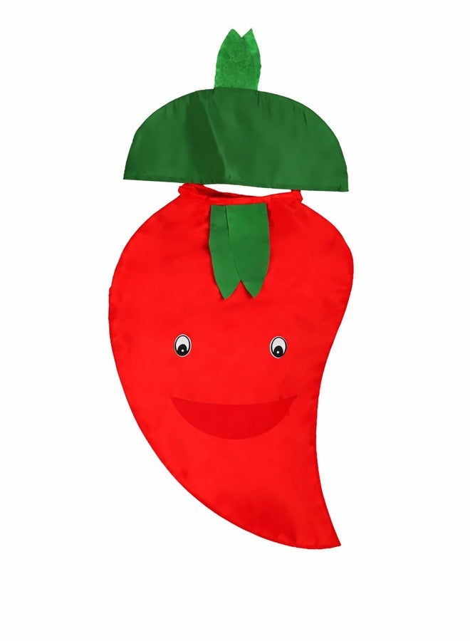 EthnicAlive Smiley Fruit and Vegetable Cosplay Costume Outfit For Kids Girls, Boys Party's | Halloween Fruits Dress (RED 4, 9 Year To 10 Year) - Image 1