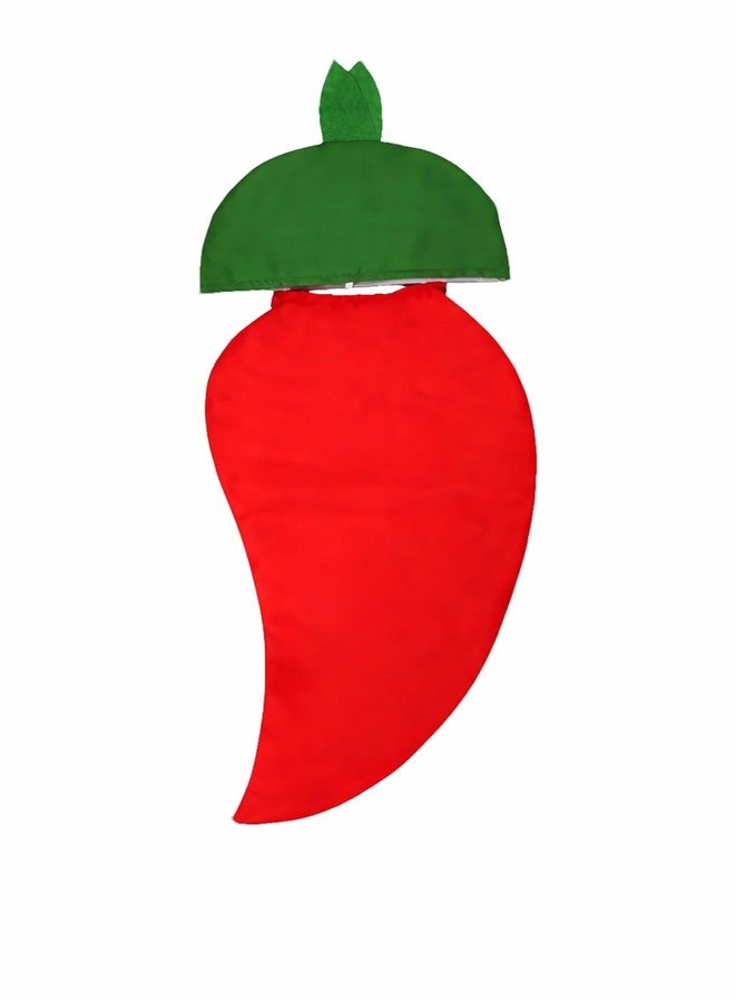 EthnicAlive Smiley Fruit and Vegetable Cosplay Costume Outfit For Kids Girls, Boys Party's | Halloween Fruits Dress (RED 4, 9 Year To 10 Year) - Image 2
