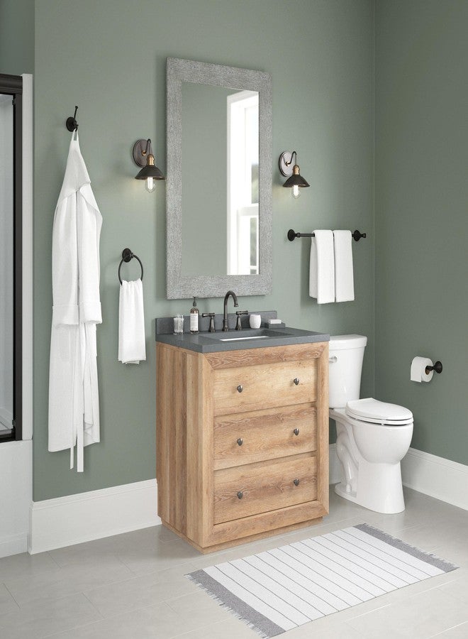 Delta Esato (1-Pack) Toilet Paper Holder Matte Black Tissue Roll Spring-Loaded Rod| Bathroom Decor | Organizers and Storage | Wall Mounted Accessories ESA50-MB - Image 5