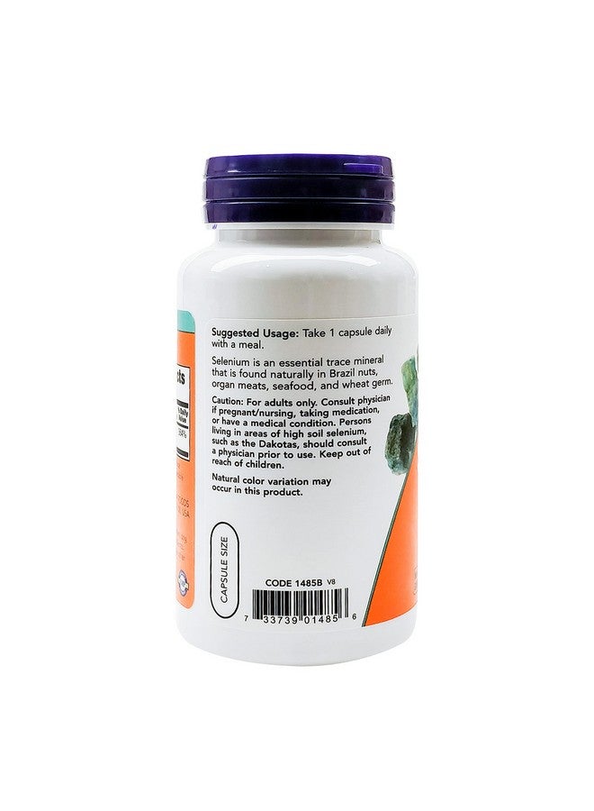 now Supplements Selenium (Lselenomethionine) 200 Mcg Essential Mineral* 90 Veg Capsules - Image 4
