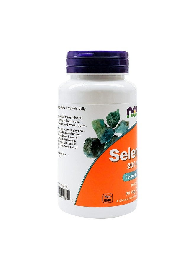 now Supplements Selenium (Lselenomethionine) 200 Mcg Essential Mineral* 90 Veg Capsules - Image 3