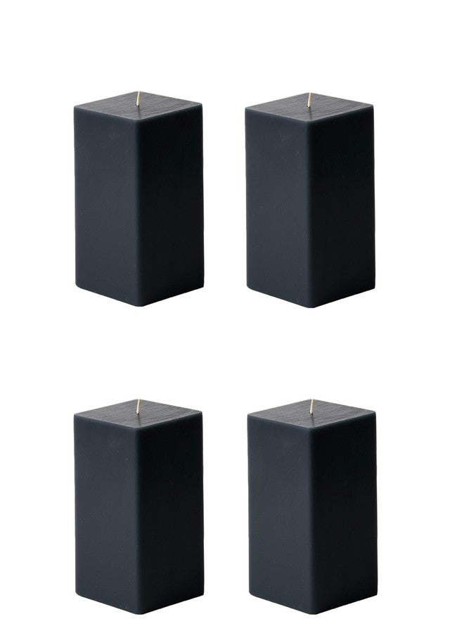 Luces Smokeless Scented Paraffin Wax 2"X2" Black Squre Cube Candle for Party,Birthday Party,Dinner Table, Living Room Pack of 4 - Image 1