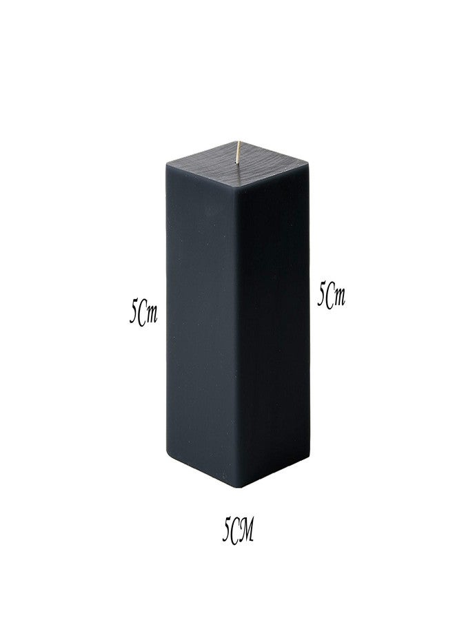 Luces Smokeless Scented Paraffin Wax 2"X2" Black Squre Cube Candle for Party,Birthday Party,Dinner Table, Living Room Pack of 4 - Image 2