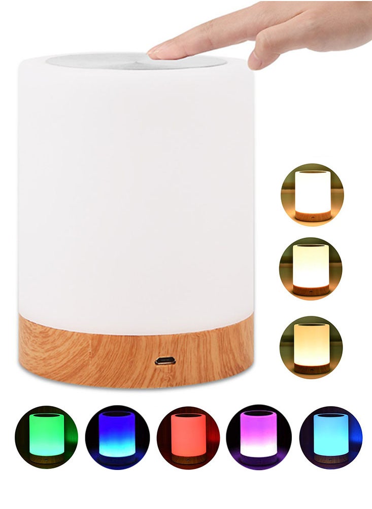 Perfii Touch Night Lights for Kids Night Lamp for Bedroom Dimming Nursery Lamp LED RGB Color Rechargeable Toddler Night Light  - Image 1