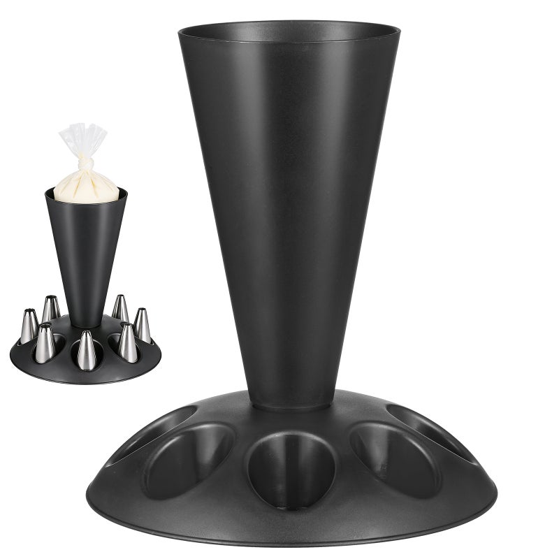 Pastry Bag Stand with Nozzle Slots Baking Pastry Bag Stand for Organizing Piping and Nozzles for Home Bakers and Professionals - Image 1