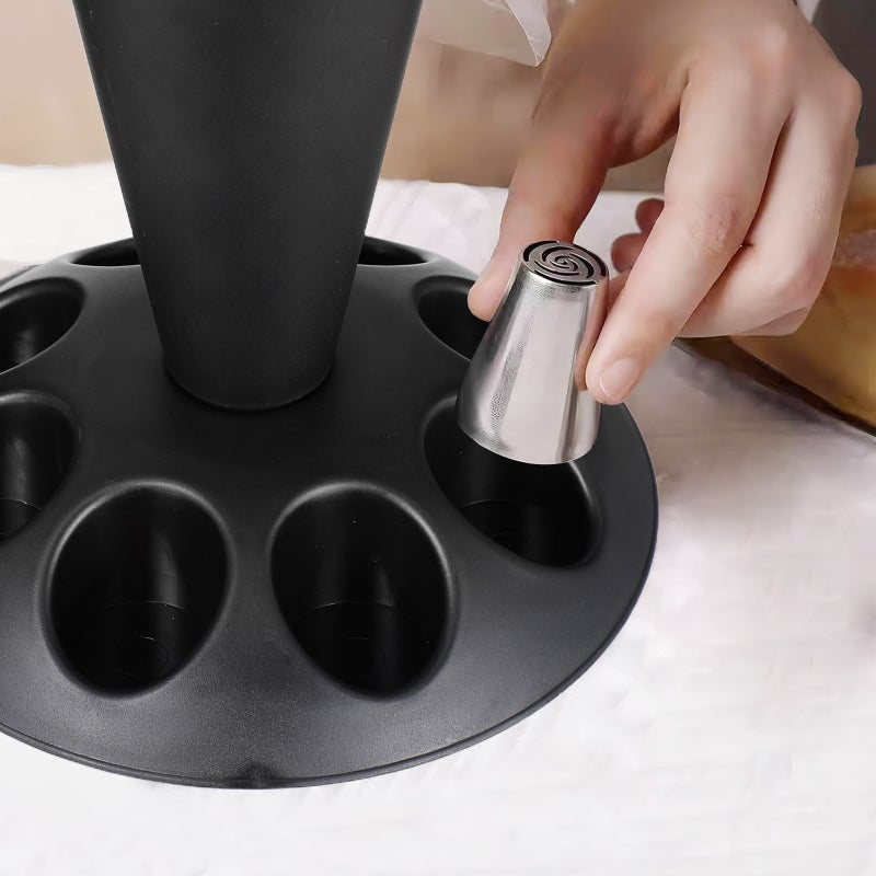 Pastry Bag Stand with Nozzle Slots Baking Pastry Bag Stand for Organizing Piping and Nozzles for Home Bakers and Professionals - Image 4