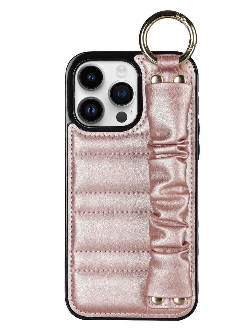 Suteni Elastic Wrist Band Back Cover Leather Card Slots Phone Case for iPhone - Image 1