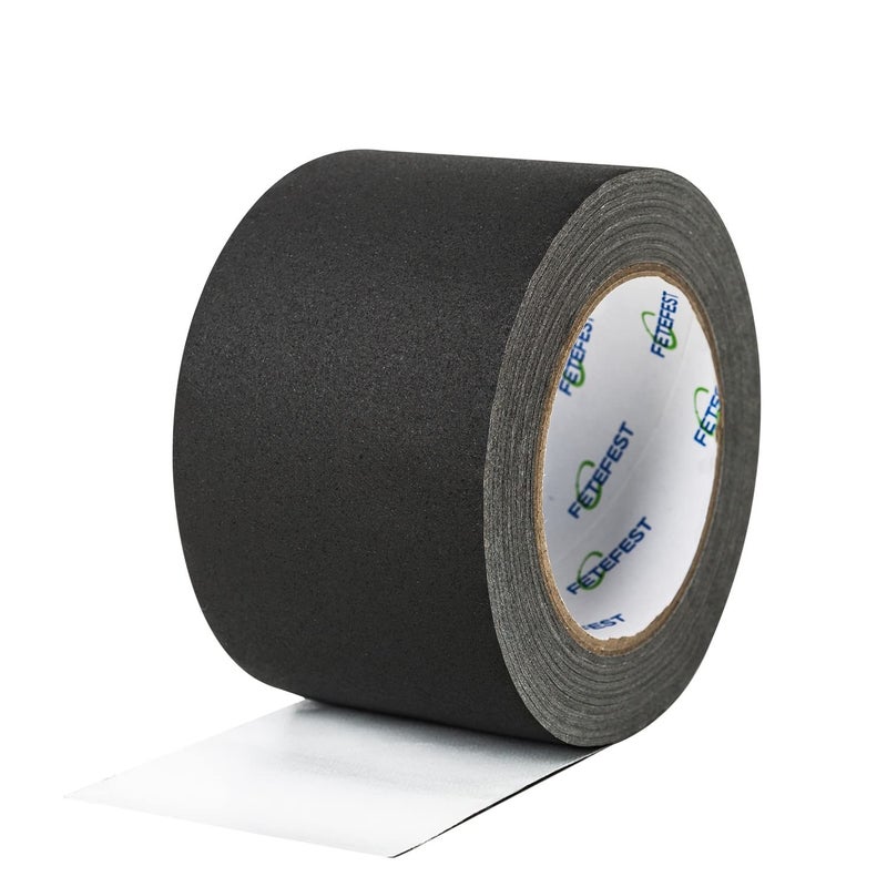 Fetefest Gaffers Tape 3 inch Black, 30 Yards Heavy Duty, Professional Grade Large Gaffer Tape, Non-Reflective No Residue Hand Tear Self-Adhesive (3" Black 1 Roll) - Image 1