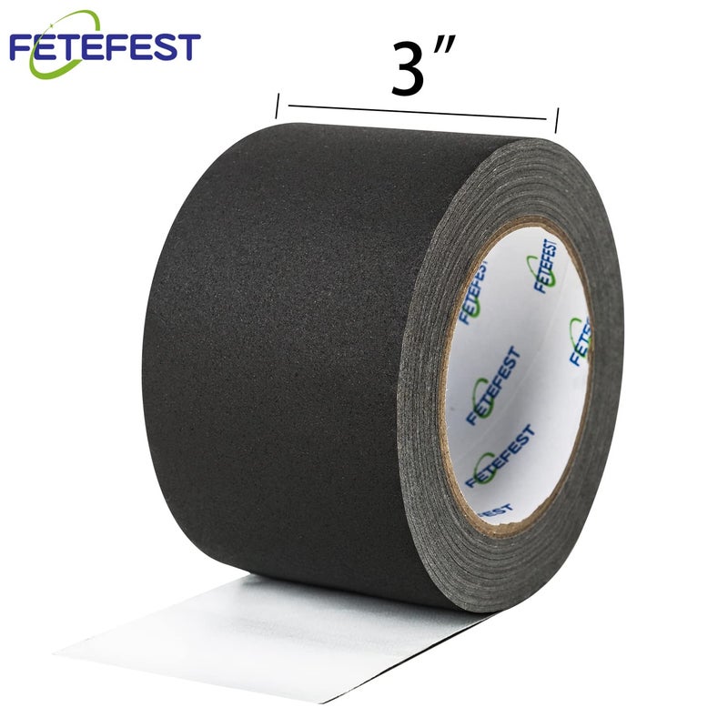 Fetefest Gaffers Tape 3 inch Black, 30 Yards Heavy Duty, Professional Grade Large Gaffer Tape, Non-Reflective No Residue Hand Tear Self-Adhesive (3" Black 1 Roll) - Image 2