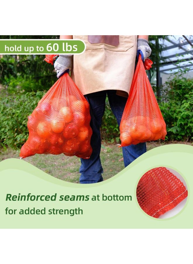 Deebree Extra Large Mesh Storage Produce Bags Reusable Vegetable Storage Bags 60 lbs Onion Storage Washable Net Bags 21” x 32” Pack of 50 - Image 4
