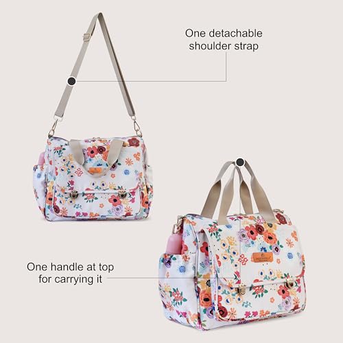 Motherly Glory Tote Diaper Bag for Mothers for Travel, Maternity Bag for Newborn Baby, Multiple Pocket Water Resistant Baby Bag (Garden Glam) - Image 2