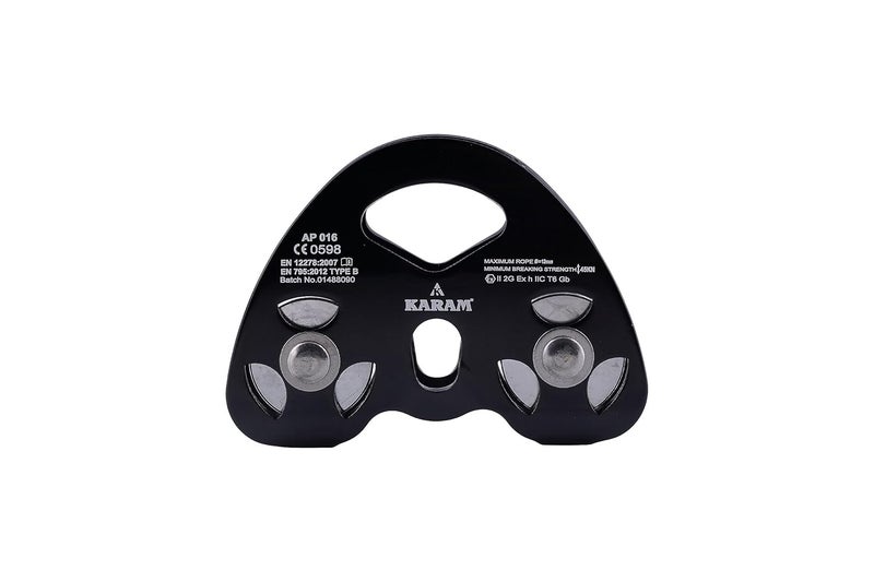 Karam Double Tandem Pulley Small with SS Sheaves -Smooth and Reliable Performance for Rigging and Rescue | Fall Protection & Safety Gear | AP016 - Image 2